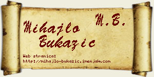Mihajlo Bukazić vizit kartica